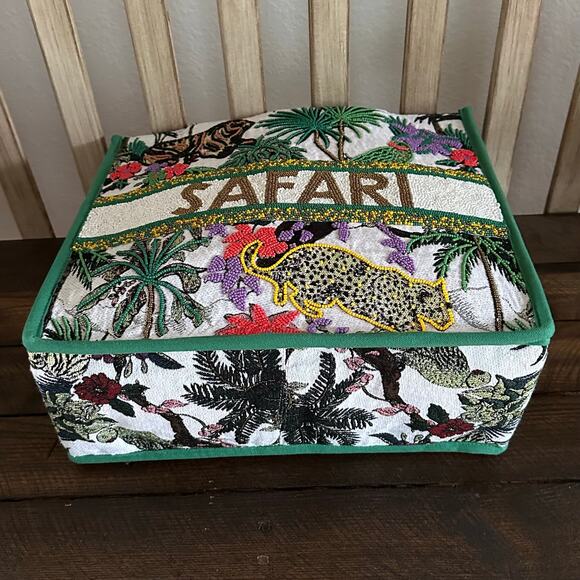 America & Beyond African Safari Limited Edition Hand Beaded Crossbody Tote K665 - Picture 6 of 17